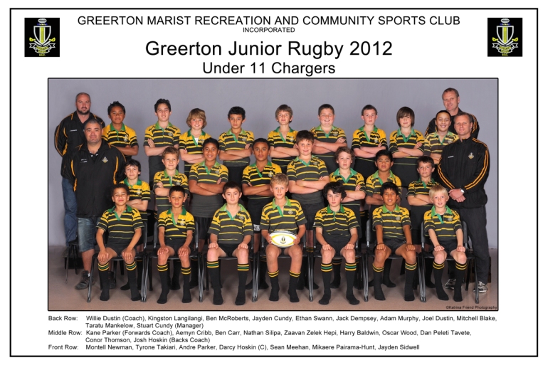 2012 Greerton Marist Chargers